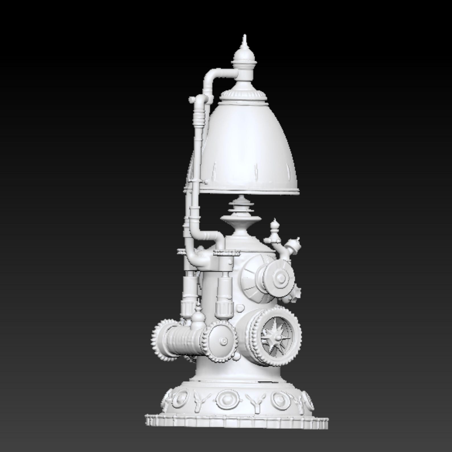 Steampunk Lamp STL: 3D Printable Mechanical Gear Design (digital ...