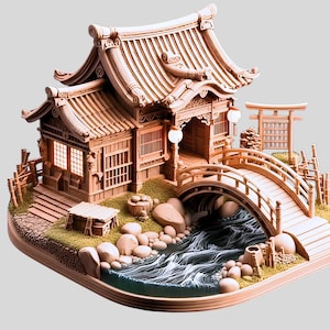 神社模型ジオラマ - Etsy 日本