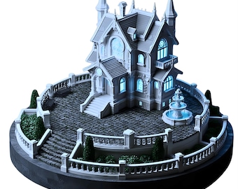 Gotisches Herrenhaus STL, Fantasyhaus 3D-Druck, RPG-Gelände (Digitaler Download)