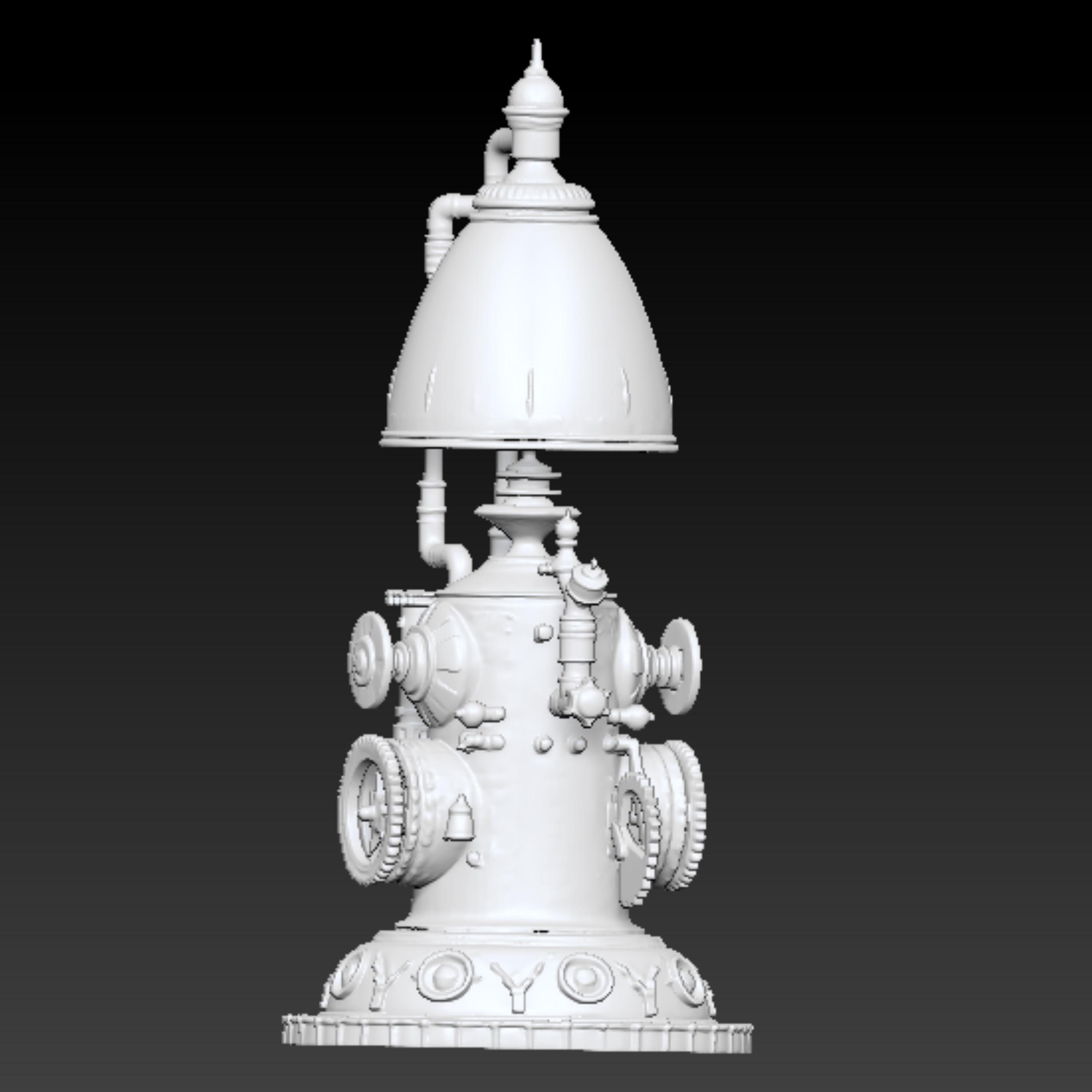 Steampunk Lamp STL: 3D Printable Mechanical Gear Design (digital ...
