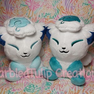 handmade 6.5" Alolan Vulpix pokemon plush image 1