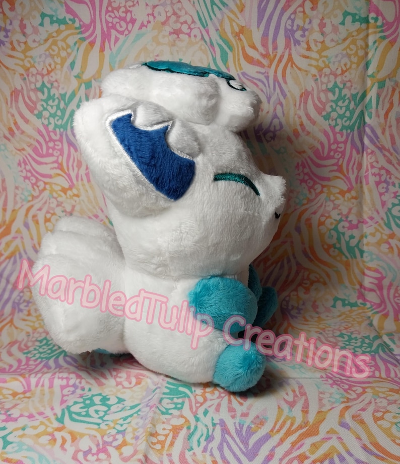 handmade 6.5" Alolan Vulpix pokemon plush image 4