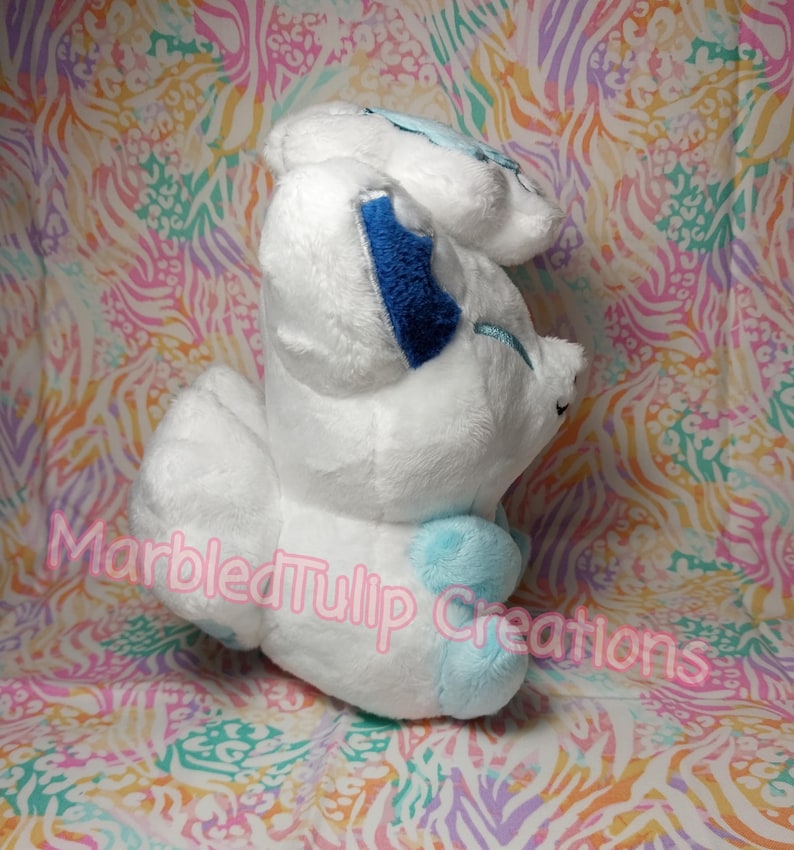 handmade 6.5" Alolan Vulpix pokemon plush image 6