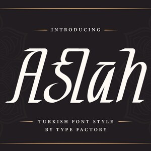 Aslah – Turkish Font