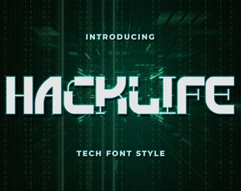 Hacklife - Tech Font Style