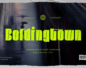 Boldingtown - Unique Bold Sans Typeface