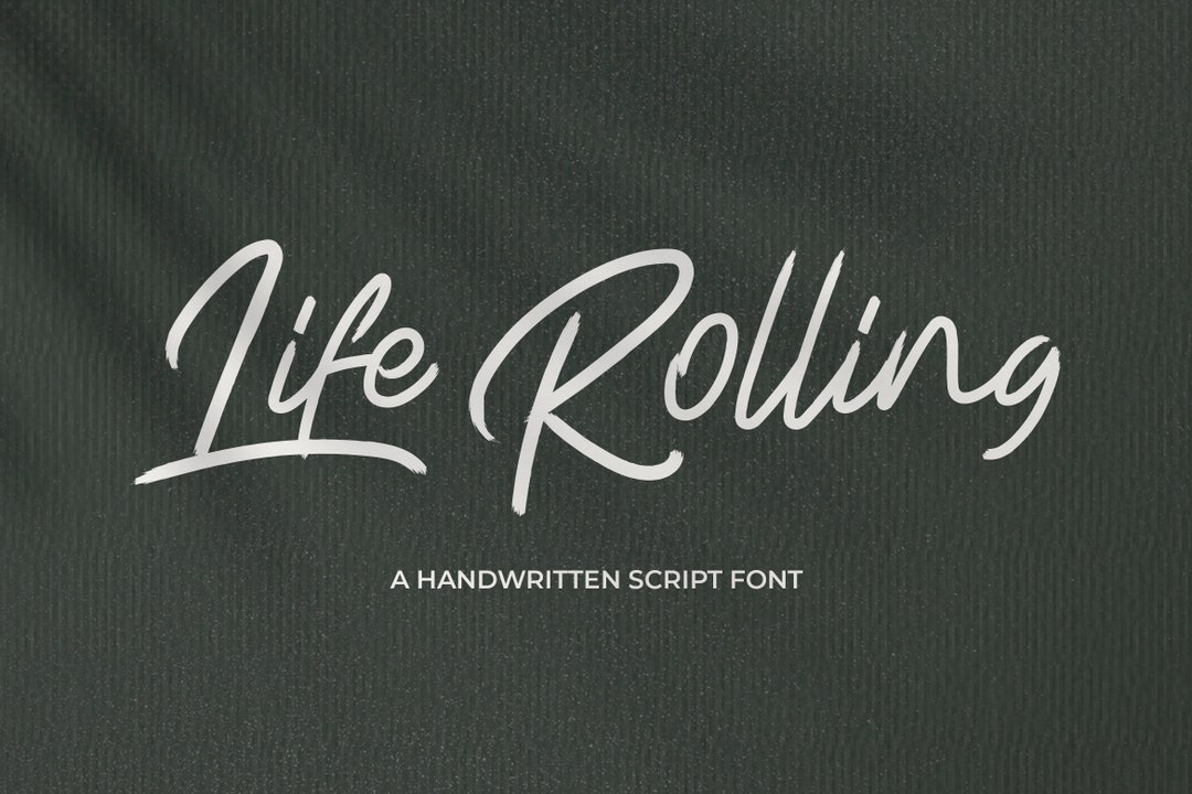 Life Rolling Handwritten Script Font - Etsy