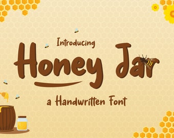 Honey Jar - Fancy Honey Farm Font