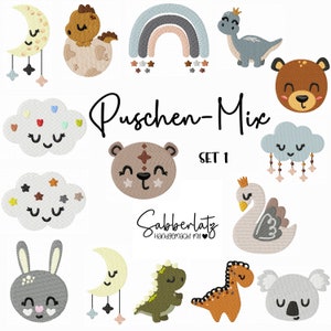 Slippers Mix | Embroidery file | Embroidery file for leather slippers | Leather slippers embroidery file | Digital file | Crawling slippers embroidery file | Set 1