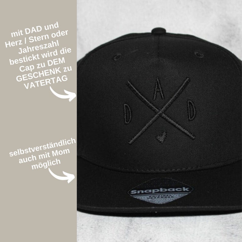 Cap Adult Familie X bestickte Cap Familiencap Vatertagsgeschenk Vatertag Männergeschenk Partnerlook Geschenk zu Vatertag imagem 2