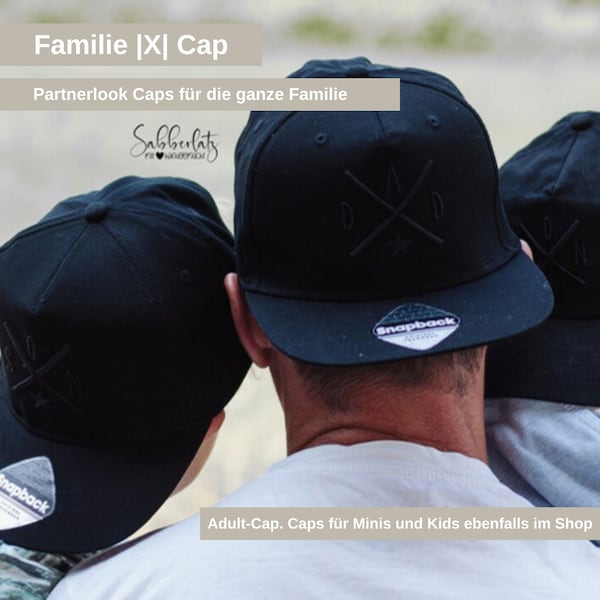 Cap (Adult) Familie |X| | bestickte Cap | Familiencap | Vatertagsgeschenk | Vatertag | Männergeschenk | Partnerlook | Geschenk zu Vatertag