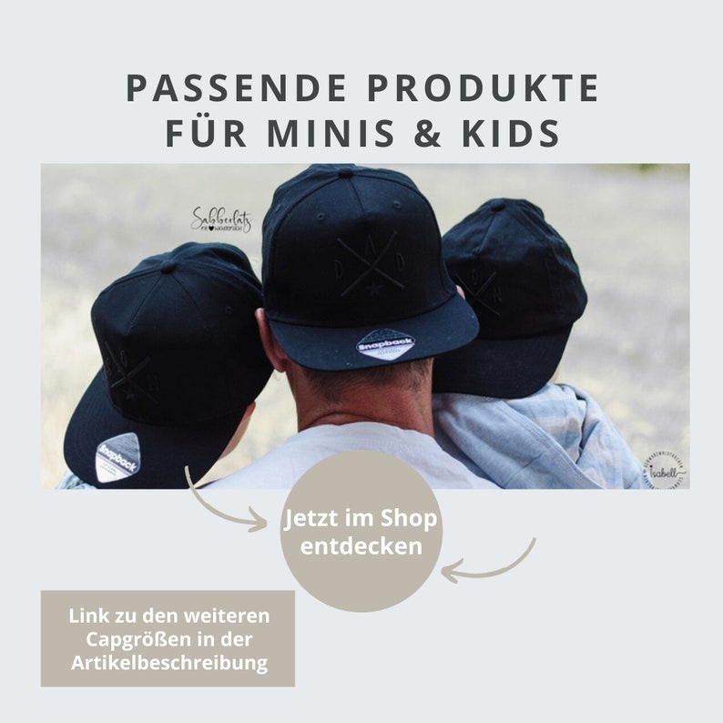 Cap Adult Familie X bestickte Cap Familiencap Vatertagsgeschenk Vatertag Männergeschenk Partnerlook Geschenk zu Vatertag afbeelding 10