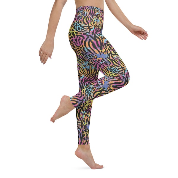 Animal Prints - Psychedelic Zebra leggings - Estatic Dance, Festival, Burning Man, Yoga, Aerial, Fire performance