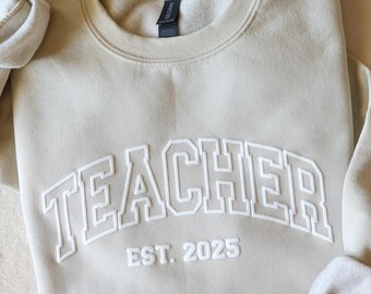 Personalized Teacher Sweatshirt: Cotton Polyester Blend, Classic Fit