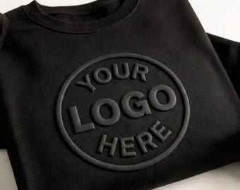 Custom puff Logo Sweatshirt, Small Business Custom Logo, Team Staff Logo Shirt, Custom School Shirt, Company Logo, Real Estate Sweatshirt