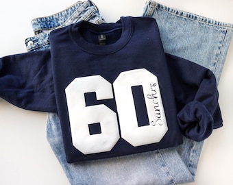 Custom Puff Print Sweatshirt, Personalized Name and Number, Game Day Hoodie