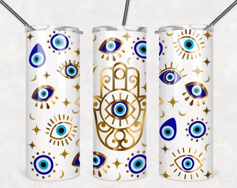 EVIL EYE  • 20oz skinny tumbler sublimation designs for straight/tapered tumbler png file digital download