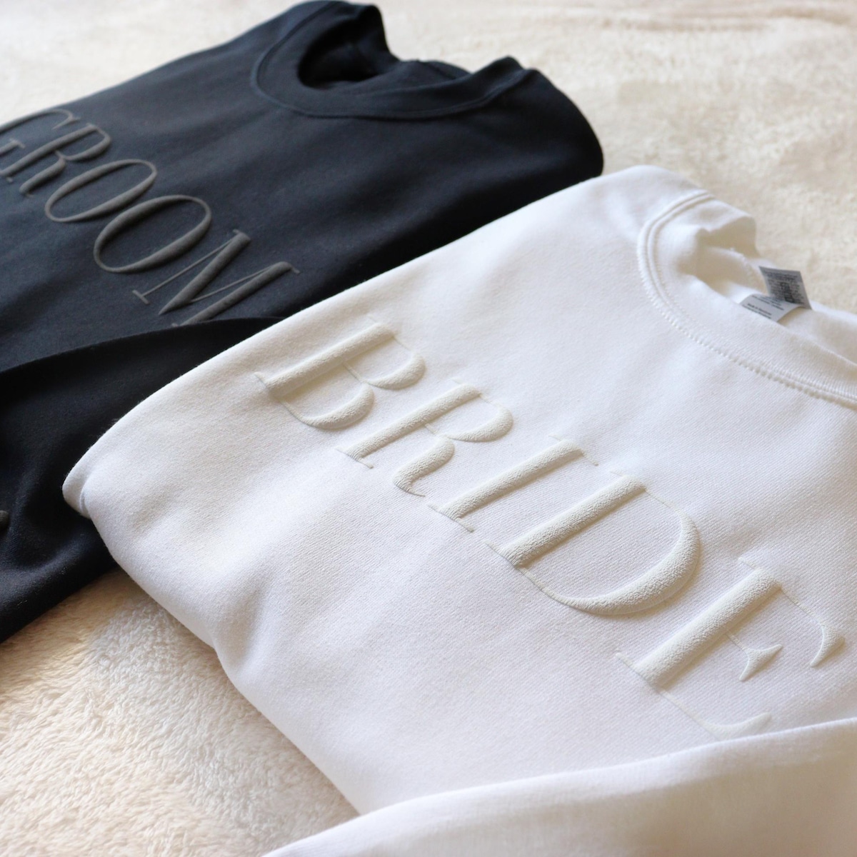 Personalized Bride & Groom Puff Sweatshirt, Personalized Sweatshirt, Wedding Gift, Gift for Her, Gift for Him - Etsy