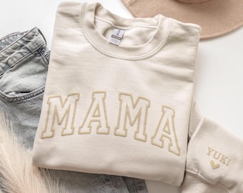 Mama Puff Sweatshirt, Mom Sweatshirt, Puff Sweatshirt, Personalized Sweatshirt, Name Sweatshirt, Baby Shower Gift, Gift for mom, Mama est.