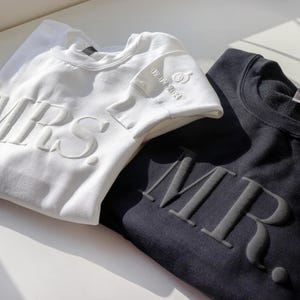 Sudadera personalizada de Sra. y Sr. Puff, sudadera personalizada, regalo de boda, regalo para ella, regalo para él
