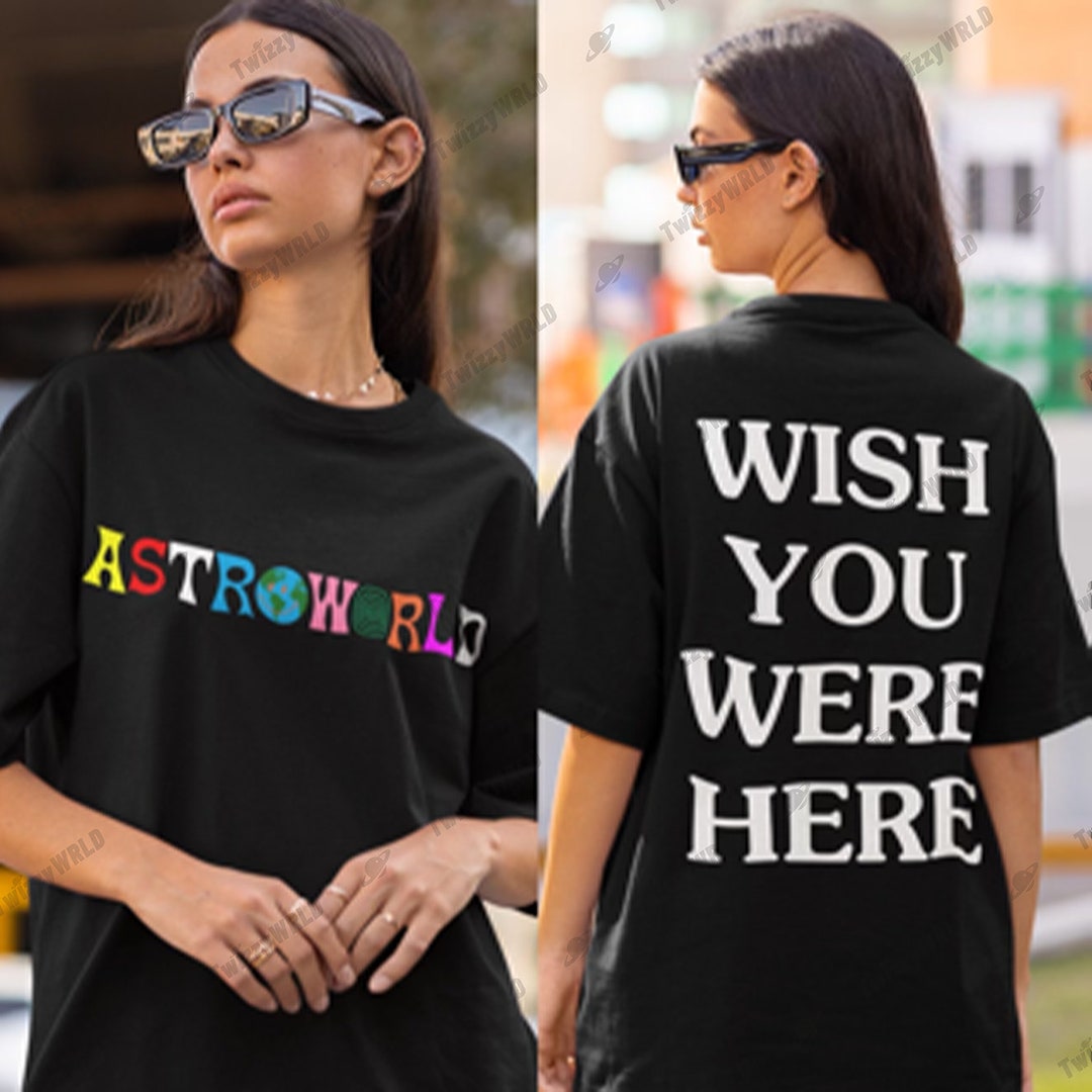 Travis Scott Concert Shirt Astroworld 2018 Wish You Were Here Tour Tee  Shirt M