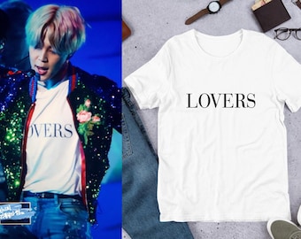 Lovers T-Shirt – Iconic Jimin BTS Style for ARMYs & K-Pop Fans in 2024 - Bts Jimin Lovers Tee