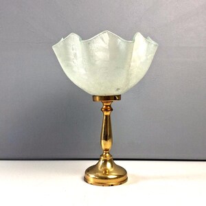 GLASS Shade Table Lamp/ Brass Table Light