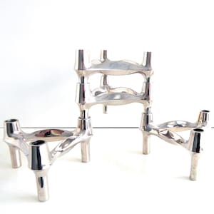 NAGEL Design Candle Holders/ Set Of 4/ From The 1970s / Mid Century Modern Candleholders / Home Decor Interior