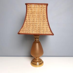 Vintage WICKER Shade Table Light