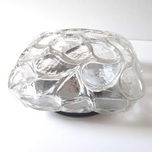 1 de 2 Luminárias embutidas de vidro Ice GLASS, arandela de vidro Alemanha, anos 70, luminária de parede de vidro Murano, luminária de teto MCM