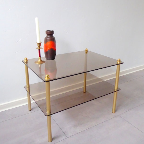 Vintage Beistelltisch Messing, Hollywood Regency Table, Vintage Side Table,  brass Side Table