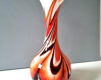 1960's ビンテージムラーノガラス 花瓶 ハンカチ花瓶ムラーノガラス、1960年代の花瓶またはボウル |ゴールド
