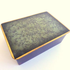 PORTAGIOIE vintage in legno, latta smaltata anni '60, scatola porta orologi pezzo unico, scatola porta sigarette MCM, scatola regalo unica in legno