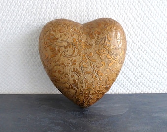 Vintage decorative heart, ceramic heart France