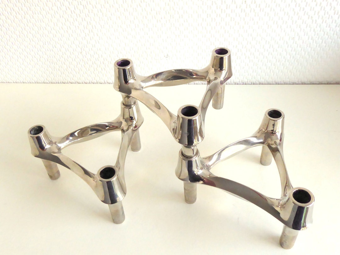 Candlesticks Nagel Design Set of 3 Mid Century Modern German Etsy