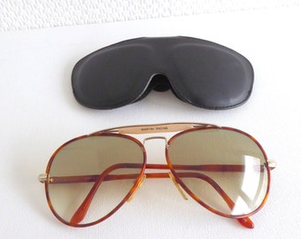 Vintage Pilotenbrille, Männer Sonnenbrille, Martini Racingteam, Sonnenbrille 80er Jahre, Sammler Brille