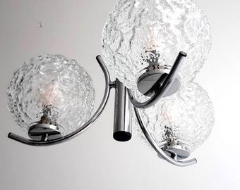 Space Age Lamp by RICHARD ESSIG/ Sputnik Ceiling Light Chrome 70s/ Mid Century Modern Light Fixture