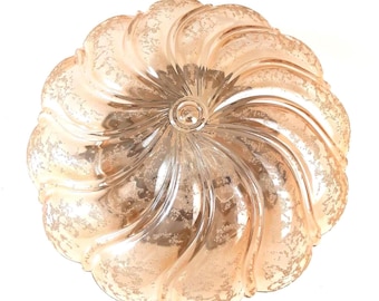 VINTAGE Amber Glass Ceiling Light 70s