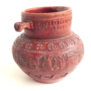 Vintage CERAMIC VASE Greece Signed