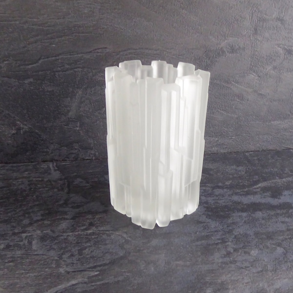 Vintage Glas Vase 70er Jahre, Design Vase Finnland, Mid Century modern