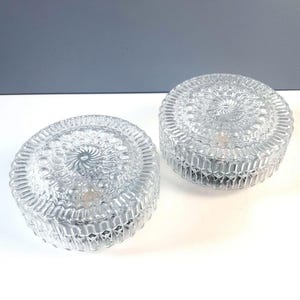 1 di 2 Lampade da parete in vetro a bolle, plafoniera a filo, applique da parete, lampade in vetro, Germania anni &#39;70 MCM