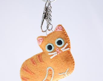 Chaveiro de gato personalizado em feltro | Pingente personalizado para seu animal de estimação