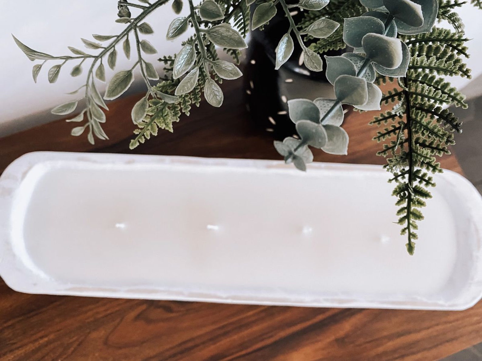 White Large Dough Bowl Candle Etsy