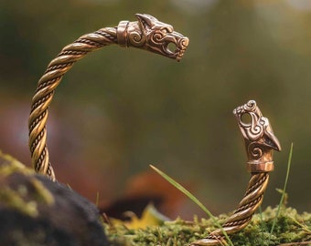 Fenrir Bronze Bracelet - Handcrafted Norse Jewelry