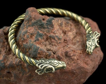 Fianna Celtic Stag Bracelet in Bronze - Historical Replica