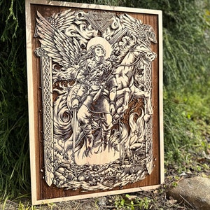 Norse Mythology Valkyrie -  Figures Who Guide Souls Of the Dead to the God Odin's Hall Valhalla , Norsepagan Wall Art, Viking Mythology Art