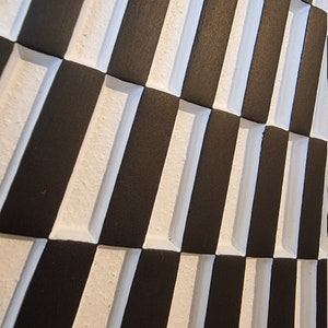 Carved Op art optical ilusion painting Twister image 7