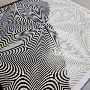 Carved Op art optical ilusion painting Moving chaos image 2