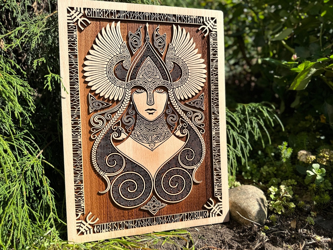 Viking Valkyrie Freya Godness of Love and War Norse Mythology Home Wall ...