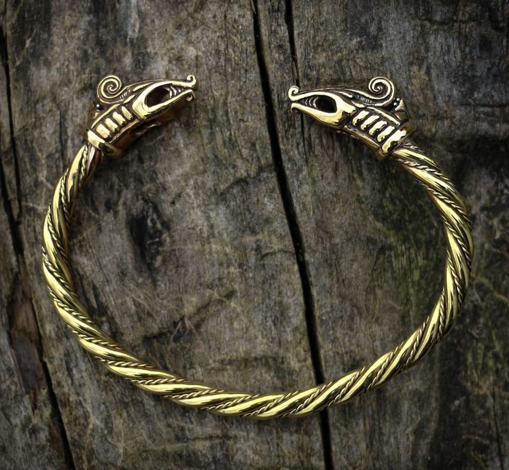 Buy Norse Dragon Torc Bracelet Viking Oath Ring Nordic Jewelry Online in  India - Etsy